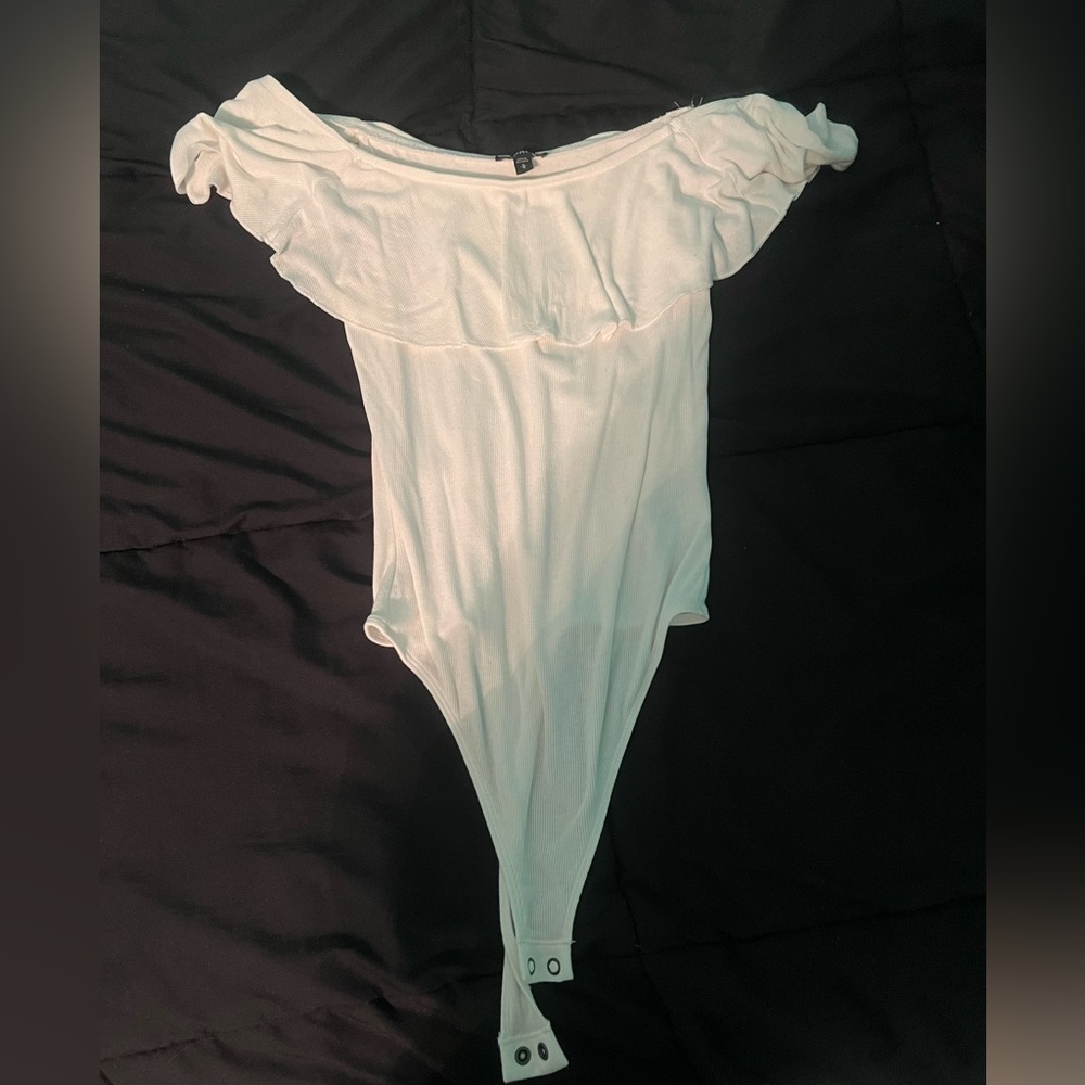 Express Off Shoulder Ruffle Bodysuit